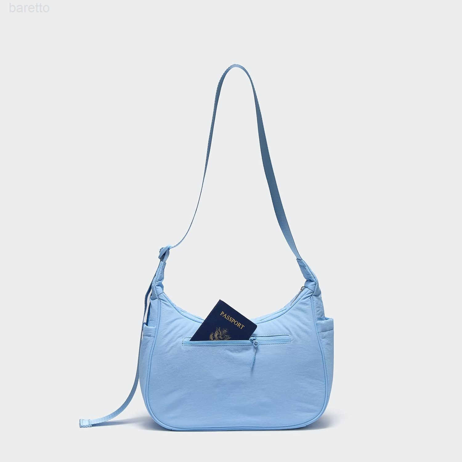 Nylon Crescent Shoulder Bag Medium Sling Crossbody with Adjustable Strap M250904