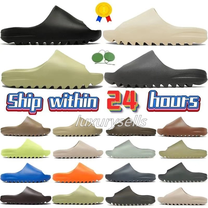 Designer slides foam sandals Men Womans sandals trainers Beach slippers sneakers Slate Clog Slipper Grey Slate Marine Bone Dark Flax Salt Pure Resin Glow Green 36-47