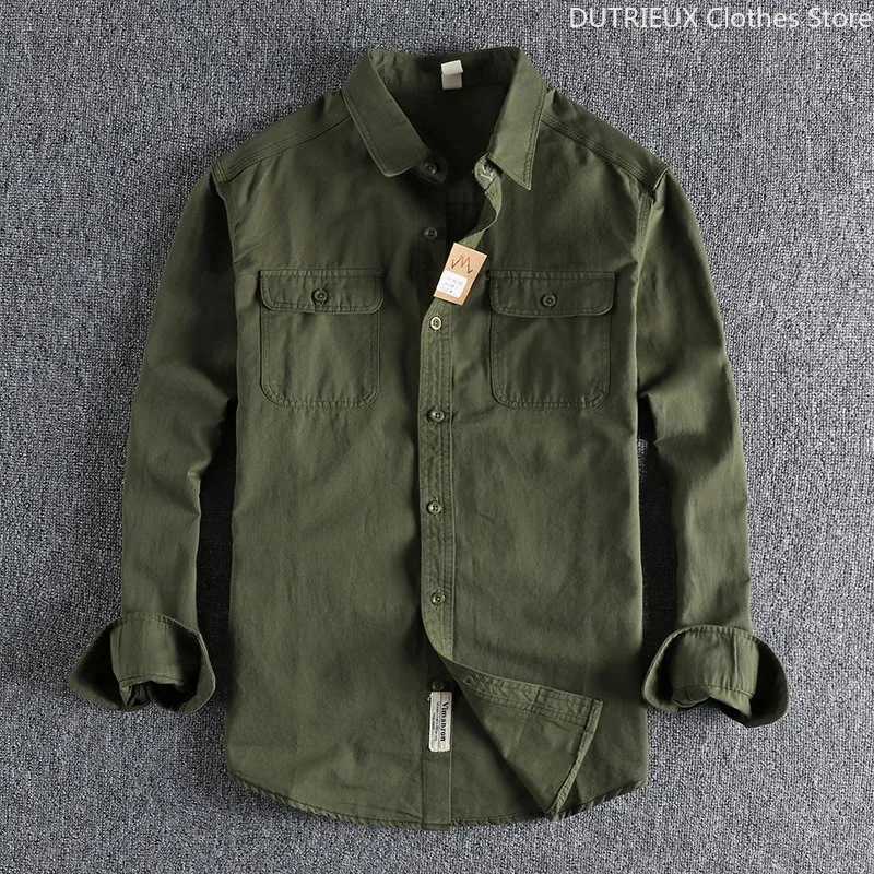 MulticolorHighquality Retro Formal Shirts for Men 100 Pure Cotton Business Casual Longsleeved Shirts Unisefriendly Tops X250903