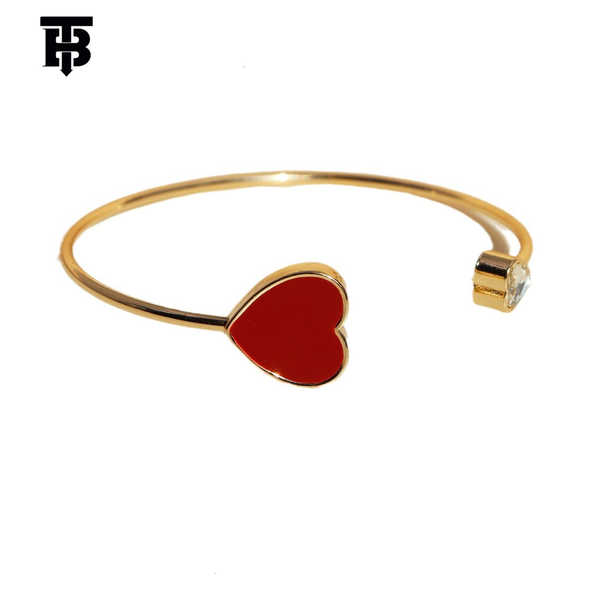 TB BHULAMTE A Designer For Ladies Offers A New Wholesale Of European And American Fashion Jewelry - A Casual Elegant And Open Red Heart Bracelet