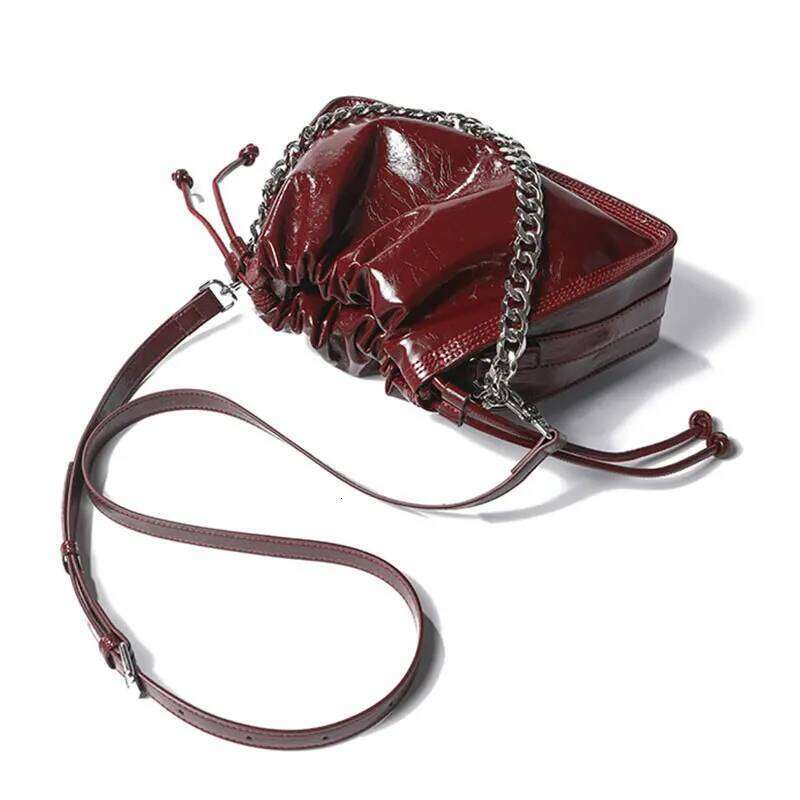 New Women's Genuine Leather Designer Women Shoulder Bag Wrinkled Cowhide Crossbody Bags Fashion Handbags 8816