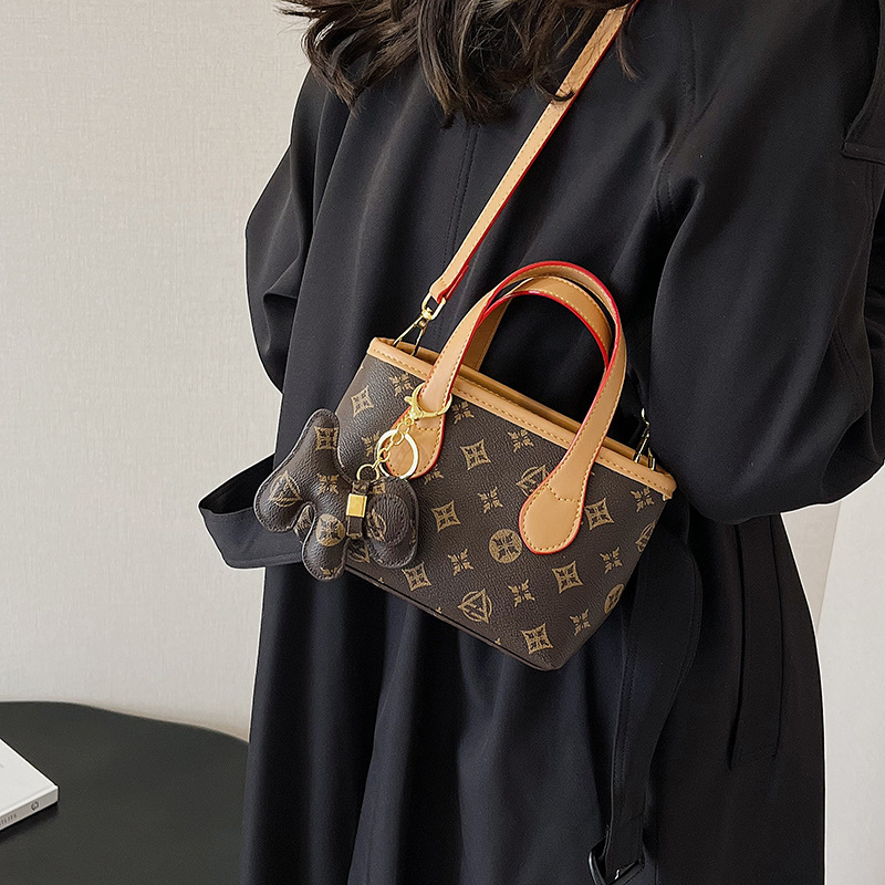 Cross-border small bag women's bag 2025 new style temperament fashion old flower vegetable basket hand-held versatile shoulder bag messenger bag