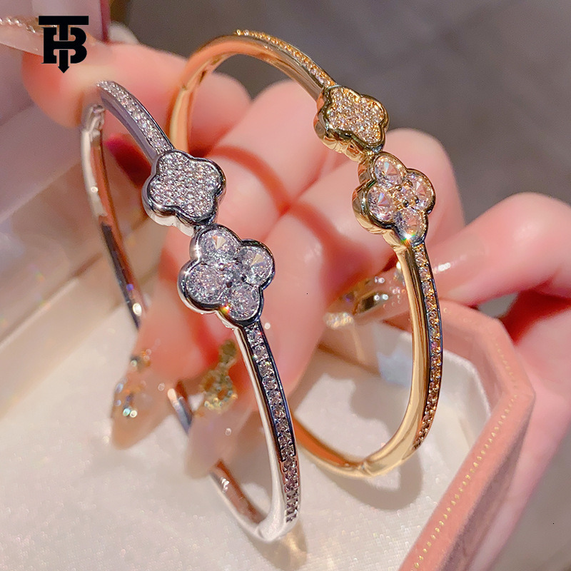 TB BHULAMTE New Designer Diamond-encrusted Bracelet Features A Niche Design High-end All-diamond Outdoor Fashion Classic Bracelet And Women's Jew