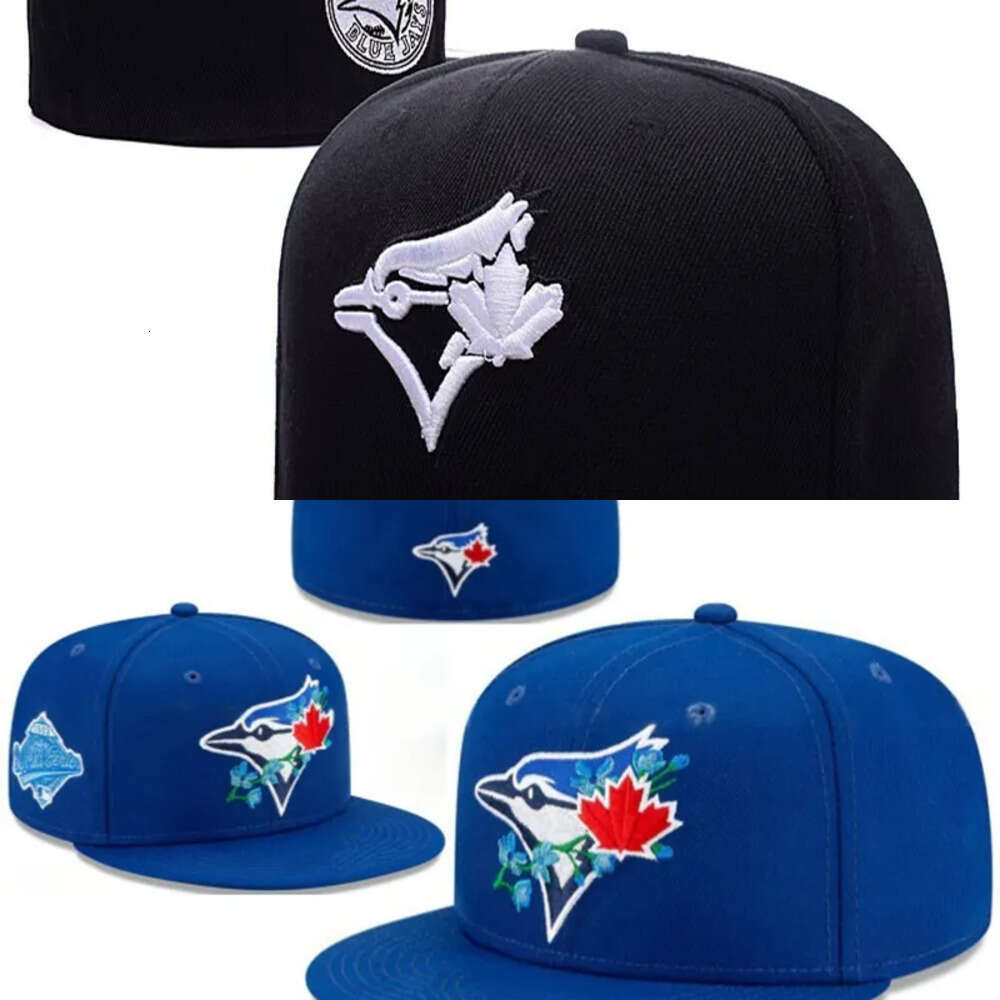 56 Blue Jays- Baseball caps mens women hiphop gorras bones sunbonnet casual sports cap Full Closed Fitted Hats