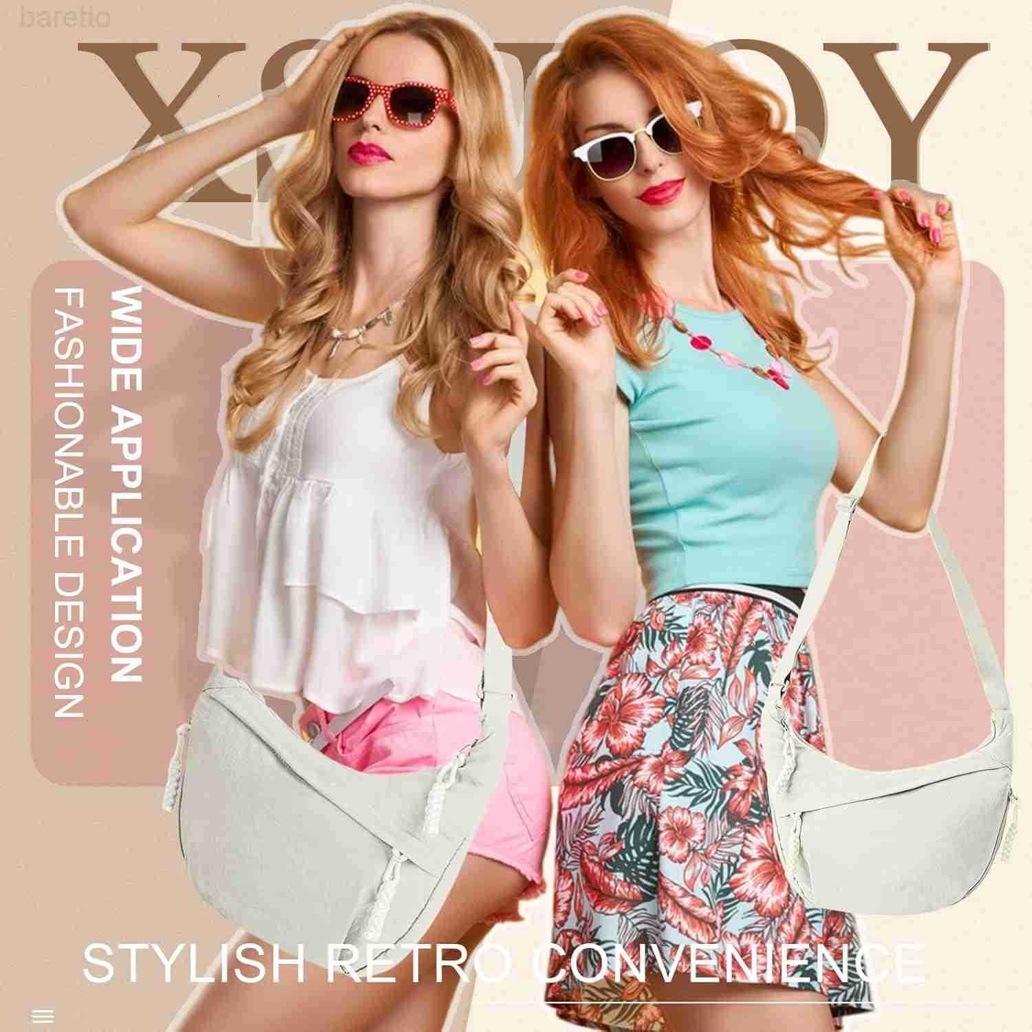 Hobo Bag for Women Men Crescent Crossbody Bag Small Shoulder Nylon Dumpling Bag with Adjustable Strap M250903