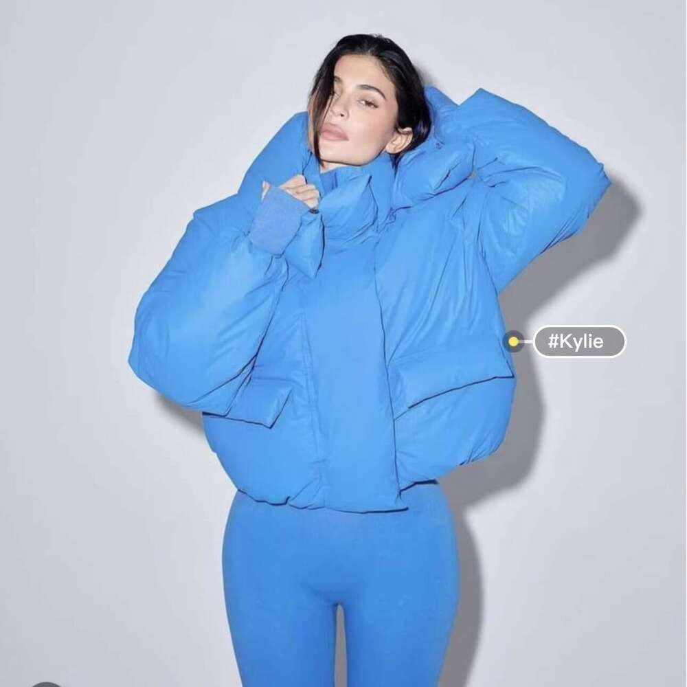 jacket Down jacket (Compatible) Jenna Thickened KHY Same Style Detachable Hood Oversize Jacket Down Cotton