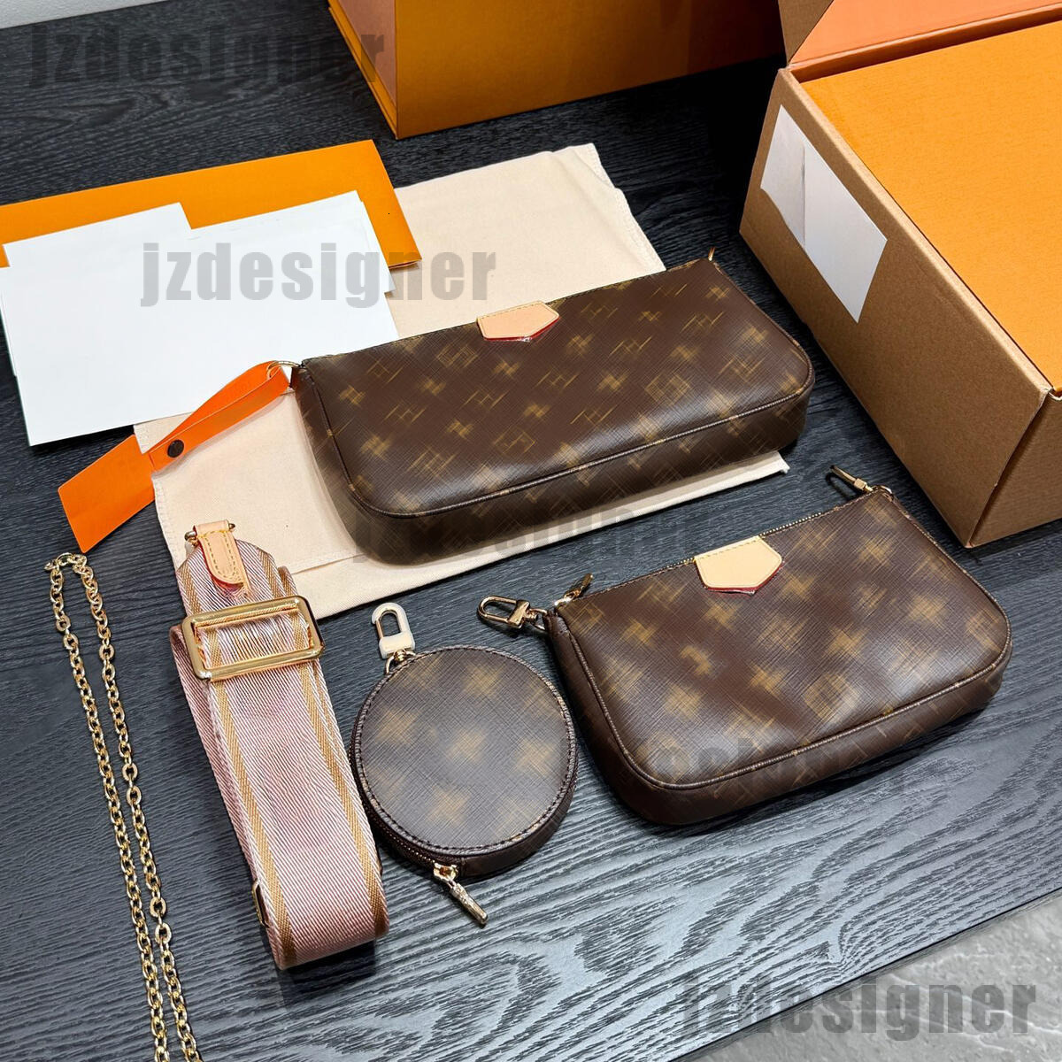 Designer Bag Chain Bag Gift Set Three-piece Shoulder Bag Purses Lipstick Case Elegant Women Crossbody Totes Underarm Bag Luxury Handbags Tote Bag Wallet Hobo Bag