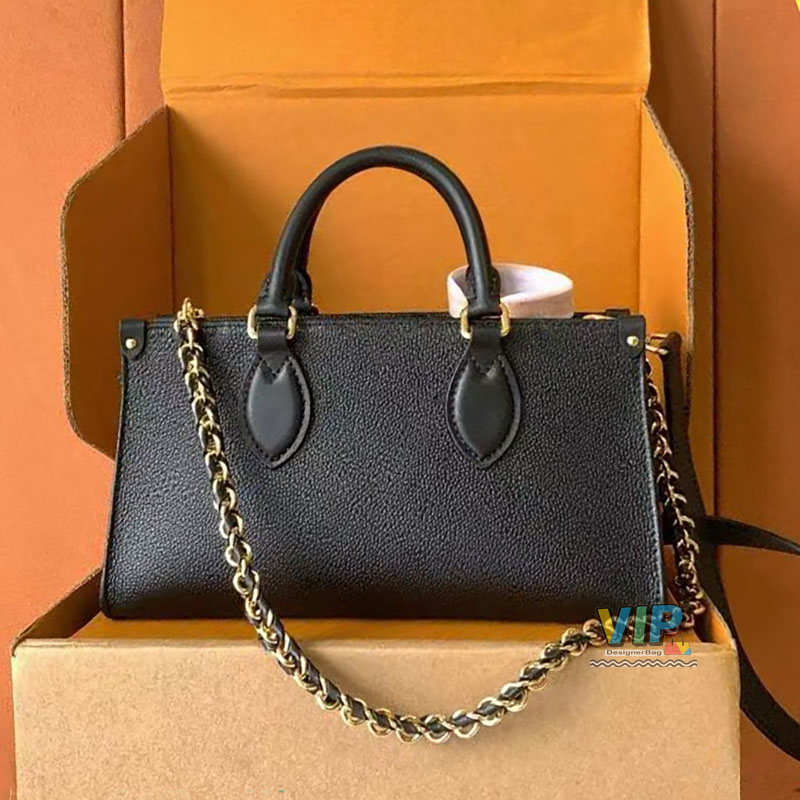 12A Premium East West Chains Small Tote bag Handbag Real leather Luxury Designer Women's Shoulder Purse Brown Flowers Two straps for Different carrying