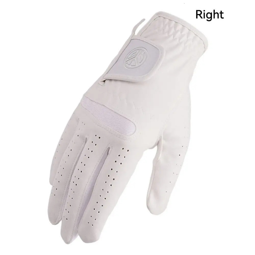 Sheepskin Mens Sports Golf Glove Breathable Single Left Hand Leather Golfing Glove White Maximum Grip Golf Gloves Male 250902