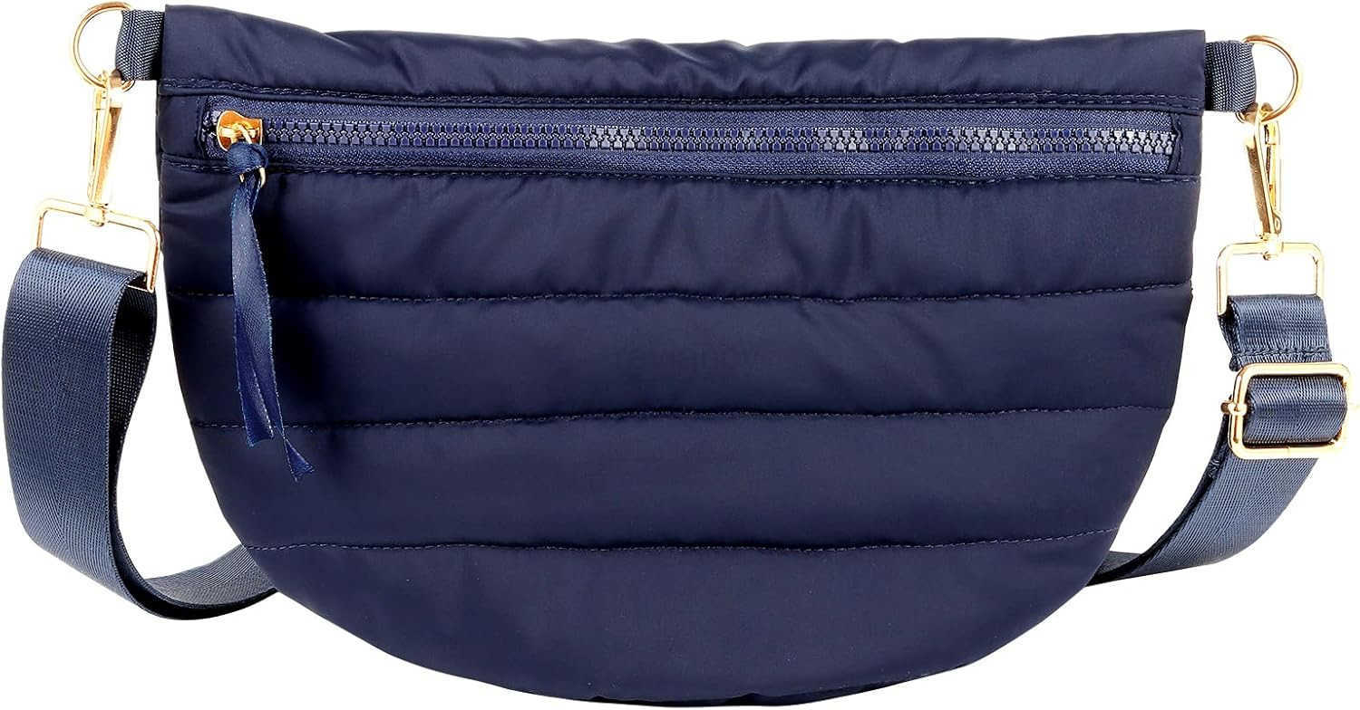 Crossbody Bags for Women Puffer Fanny Pack Sling Bag Puffy Chest Belt Bum Waist Bag Crossbody Purse Bags Quilted Shoulder Bag for Women GiftW250911