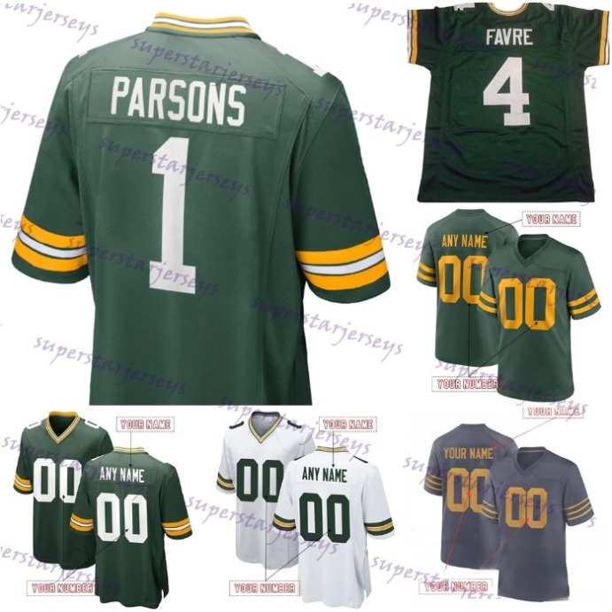 1 PARSONS Love Custom Football Jersey Golden Jacobs Kraft WHITE Brooks Jerseys Any Name Number