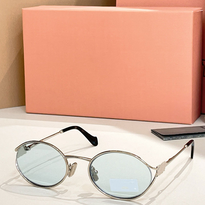 Womens Oval Metal Sunglasses SMU52 Women Vintage Glasses Outdoor UV400 Protection Fashion Personalized Logo Adjustable nose pads suitable for any fit with box