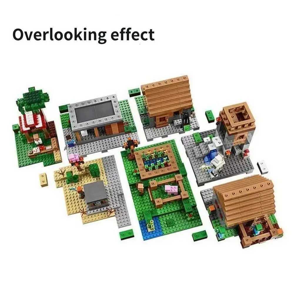 In stock 2025 NEW 1600 pcs Steve Village Special Edition Action Figure Building Block Toys My World Set Ci Toy 21128XJ250903