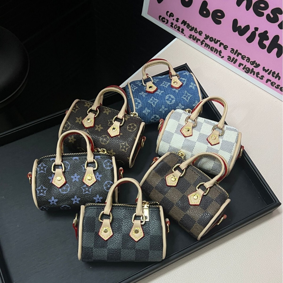 Mini Pillow Coin Purse Earphone Keychain Live Streaming Same Style Pendant Car Key Bag