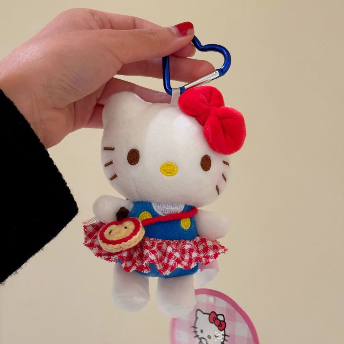 MINISO plaid skirt satchel Hello Kitty bag pendant keychain for girls gift birthday gift