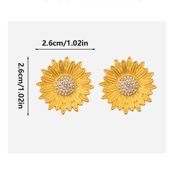 New Exclusive designed Daisy inspired All diamond encrusted Flower Earrings for Women S925 Silver tipped Alloy Studs a Touch of Luxury in Minimalist S