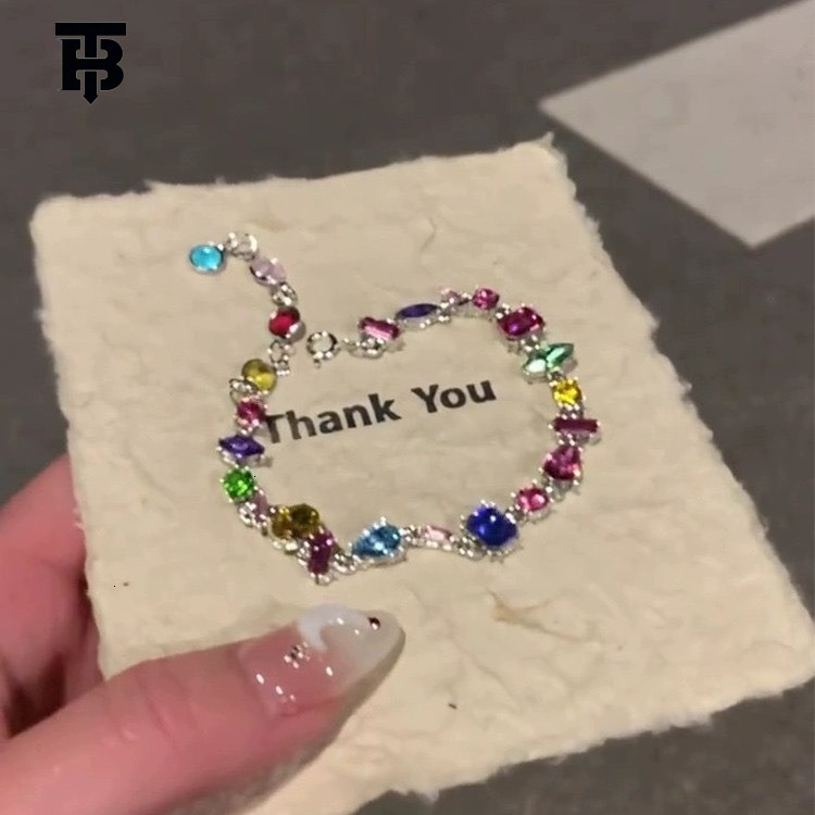 TB BHULAMTE New Designer Pearl Light Women's Bracelet Luxurious Style Super Shiny Pink Square Zircon Bracelet High-end Multi-functional Jewelry