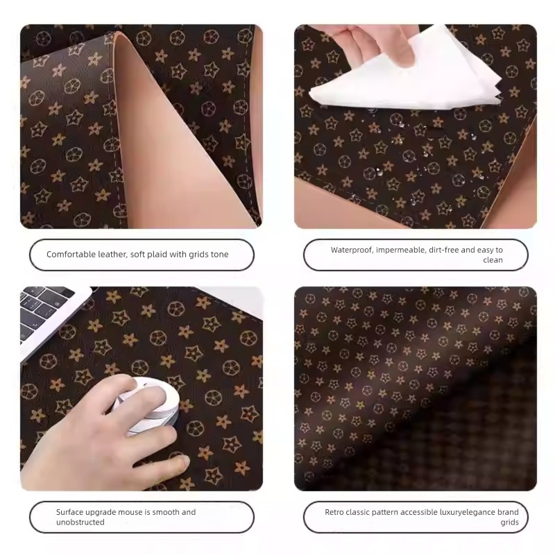 Leather Waterproof Oilproof Laptop Desk Extra Large Mouse Pad Coffee Dining Table Desktop Mat