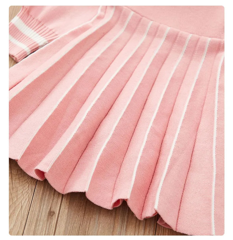 Toddler Girl Winter Dress Fashion Butterfly Knitted Dress for Children Clothing Year Gift Kids Wear250902