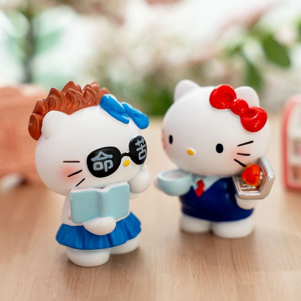 MINISO Hello Kitty Spirit Runaway Blind Box Funny Ornament Children's Tide Play Girls Gift High Quality Resin Figure