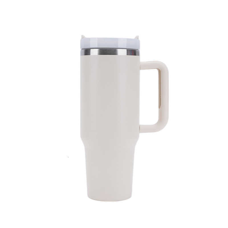 40oz Insulated Tumbler With Lid and Straws Large Capacity Stainless Steel Car Mug With Handle Vacuum Leak Proof Coffee Cup NewT250220