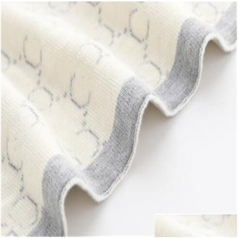 Blankets Ddling Designer Kids Blanket Cotton Born Baby Ddle Wrap Super Soft Toddler Infant Bedding Quilt Children Sofa Cart Drop De Otflu