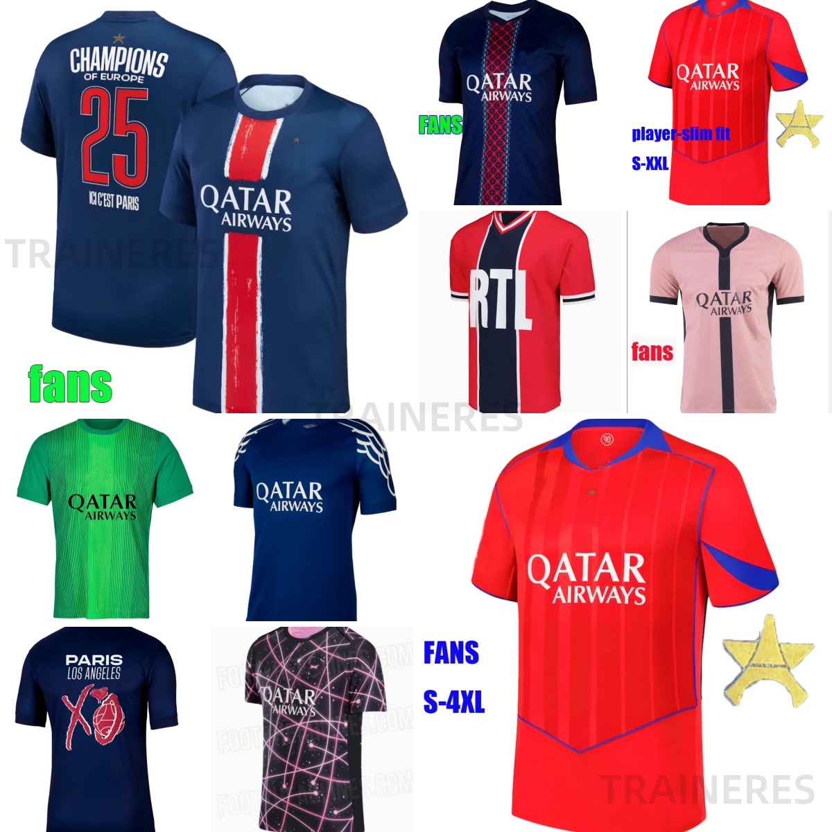 25 26 soccer jerseys maillot de foot Kvaratskhelia football shirtS CHEVALIER JOAO NEVES HAKIMI hommes BARCOLA Zaire-Emery O.Dembele PARIS final PSGES Doue