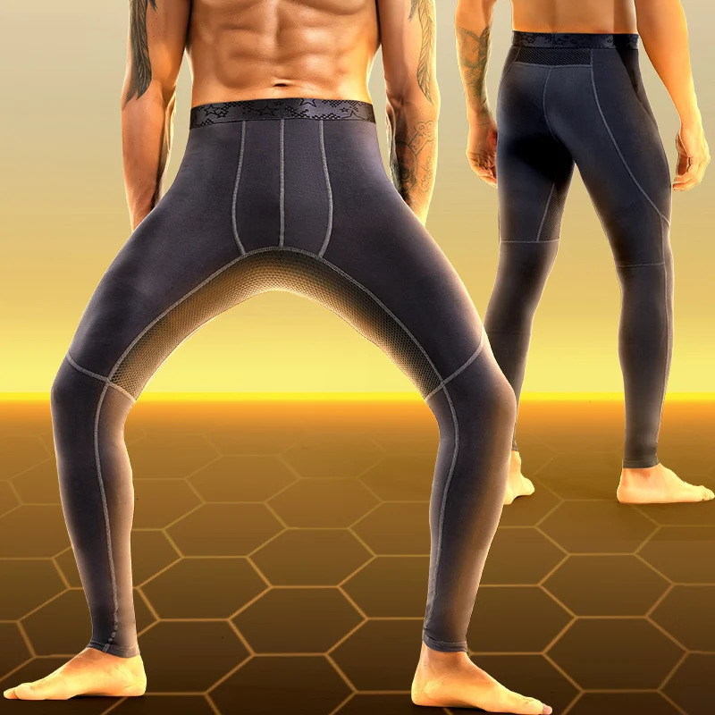 5PCSMens thermal underwear mens thin long Johns mesh breathable pants nowear underpants youth legging 250903
