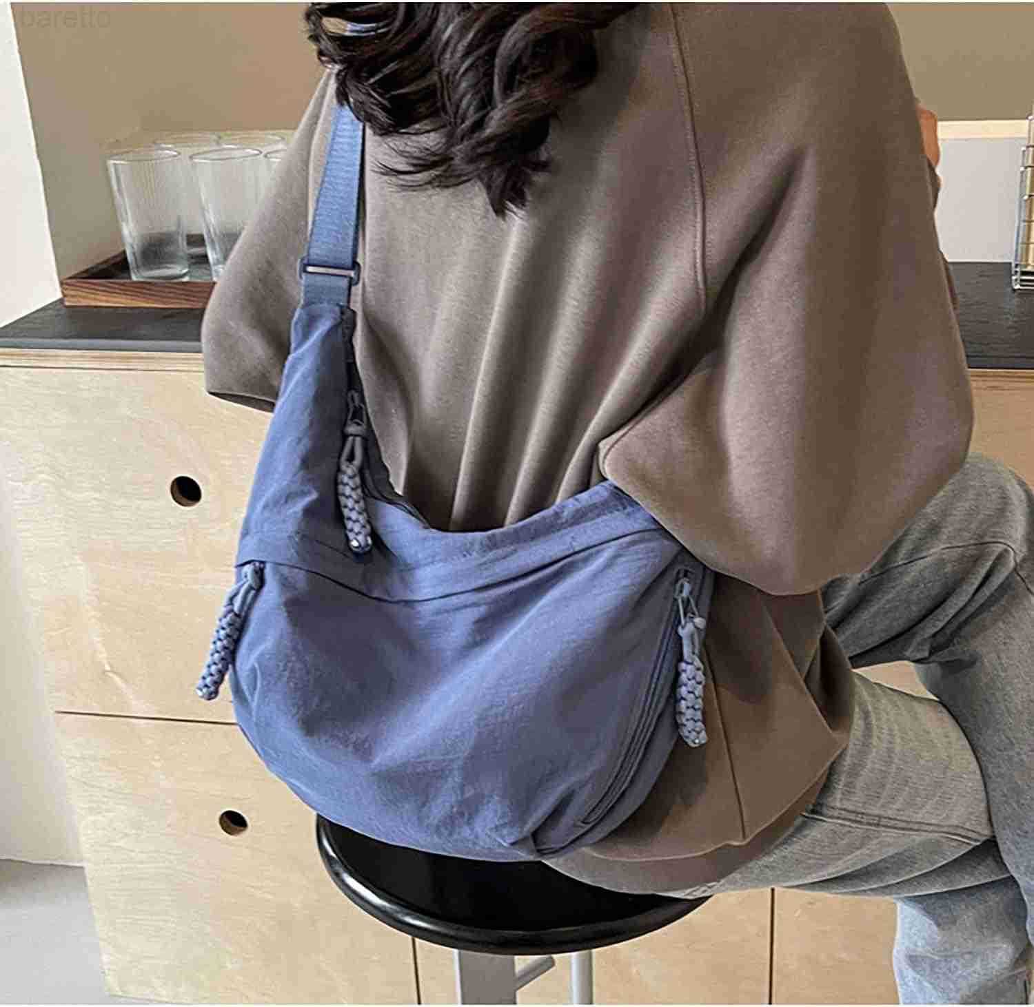 Crescent Crossbody Shoulder Bag For Women Hobo Bag MultiPocket Nylon Backpack Travel Shopping Dumpling Bag M250903