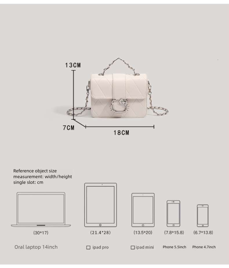 DHpet_wholesale Women's Chain Square Bag - Small Crossbody Purse with Flap Closure, Cream Color Shoulder Bag for Daily Use, Fashion Mini Bag