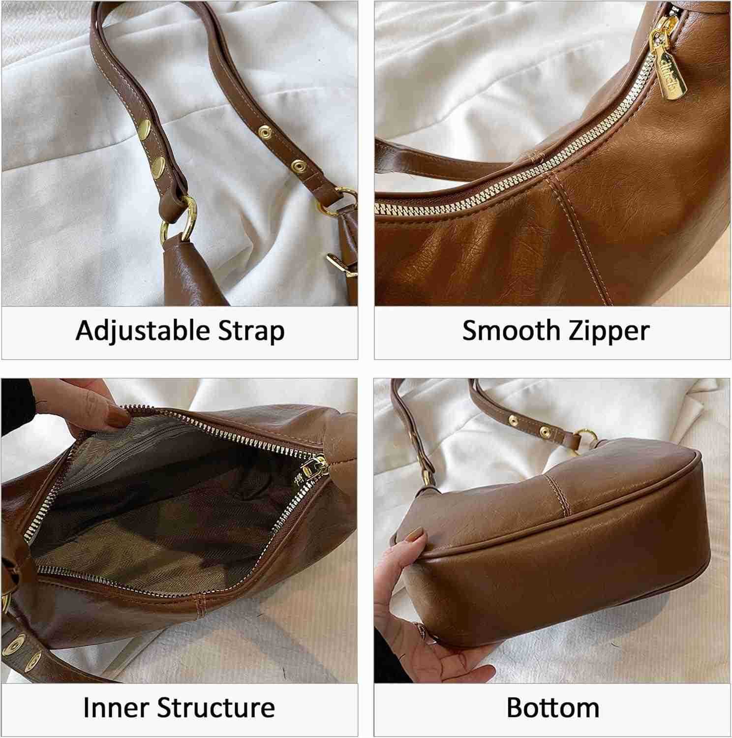 Small Hobo Bag for Women Retro Crescent Shoulder Purse Fall Soft Crossbody Handbag 2025 M250903