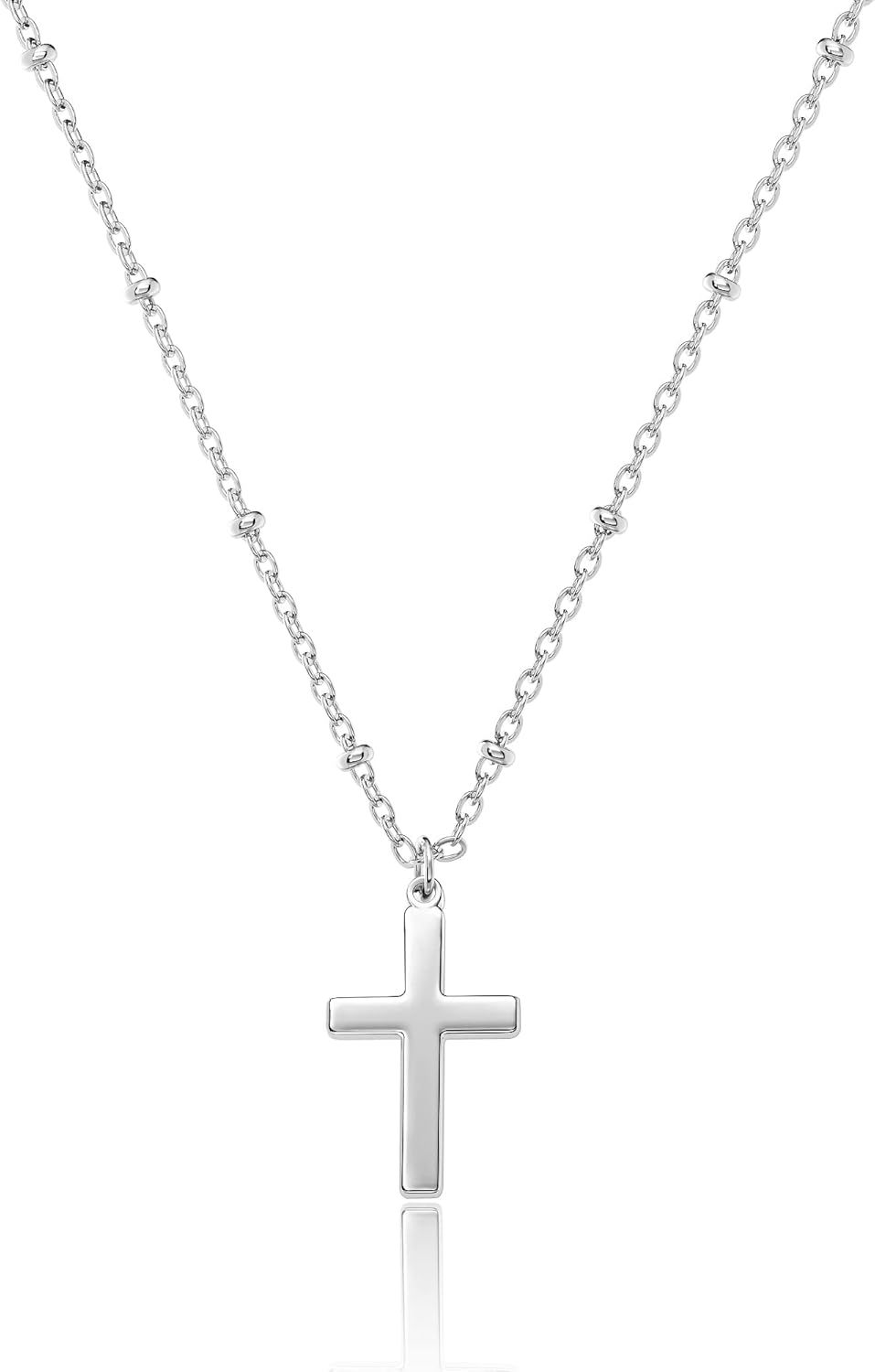 New European and American style Y shaped Cross Copper Necklaces for Women Sideways Cross with Zircon Simple and Versatile Collarbone Jewelry