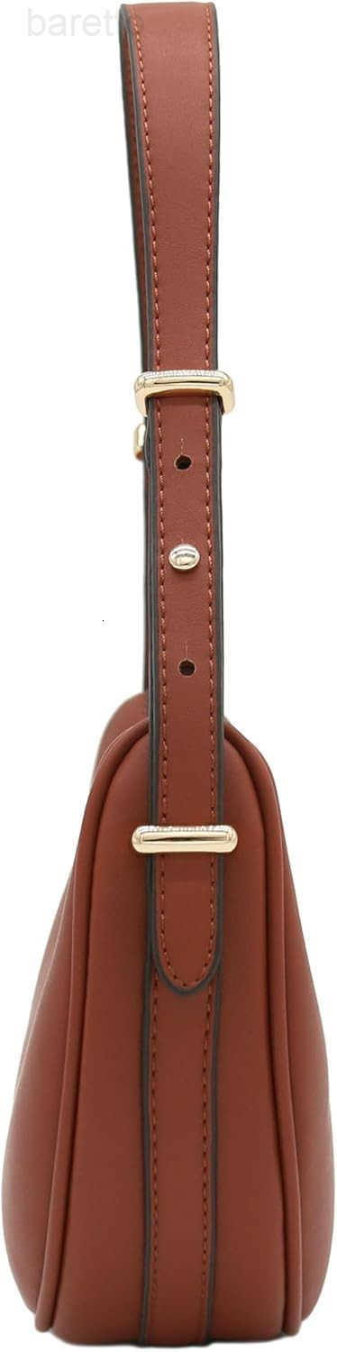 Small Crescent Smooth Faux Leather Underarm Shoulder Bag M250903