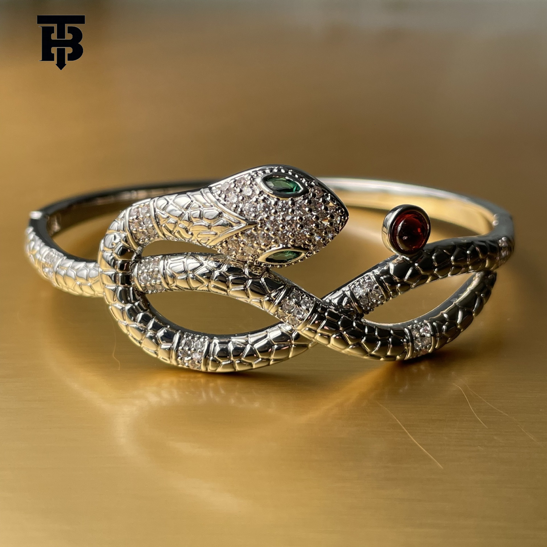 TB BHULAMTE Designer Women's Bracelet Zircon Snake Bracelet Personalized And Fashionable Luxury Jewelry Snake-patterned Diamond Bag Bracelet