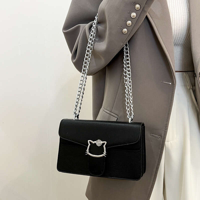 DHpet_wholesale Vintage Chain Square Bag - Retro Shoulder Purse with Gold/Silver Chains, Small Crossbody Bag for Women, Classic European Style