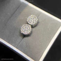 Designer Wholesale Price Popular Hot Sale Iced Out Jewelry Sterg Sier Jewellery Moissanite VVS Screw Back Stud Earrings