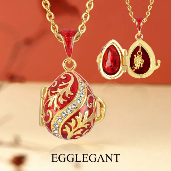 Necklaces & Pendants Open pendant egg-shaped enamel cherub pendant EL22-8