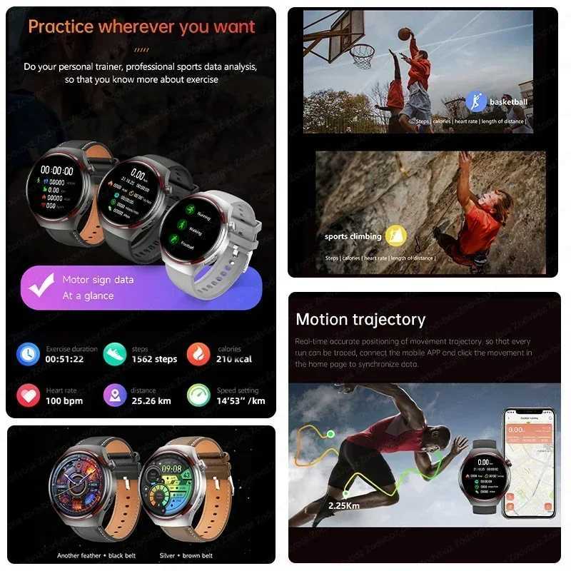 2025 New for Watch 4 Pro Smart Watch Men Heart Rate AMOLED HD Sn Always Display BT Call Business smart watchXJ250903