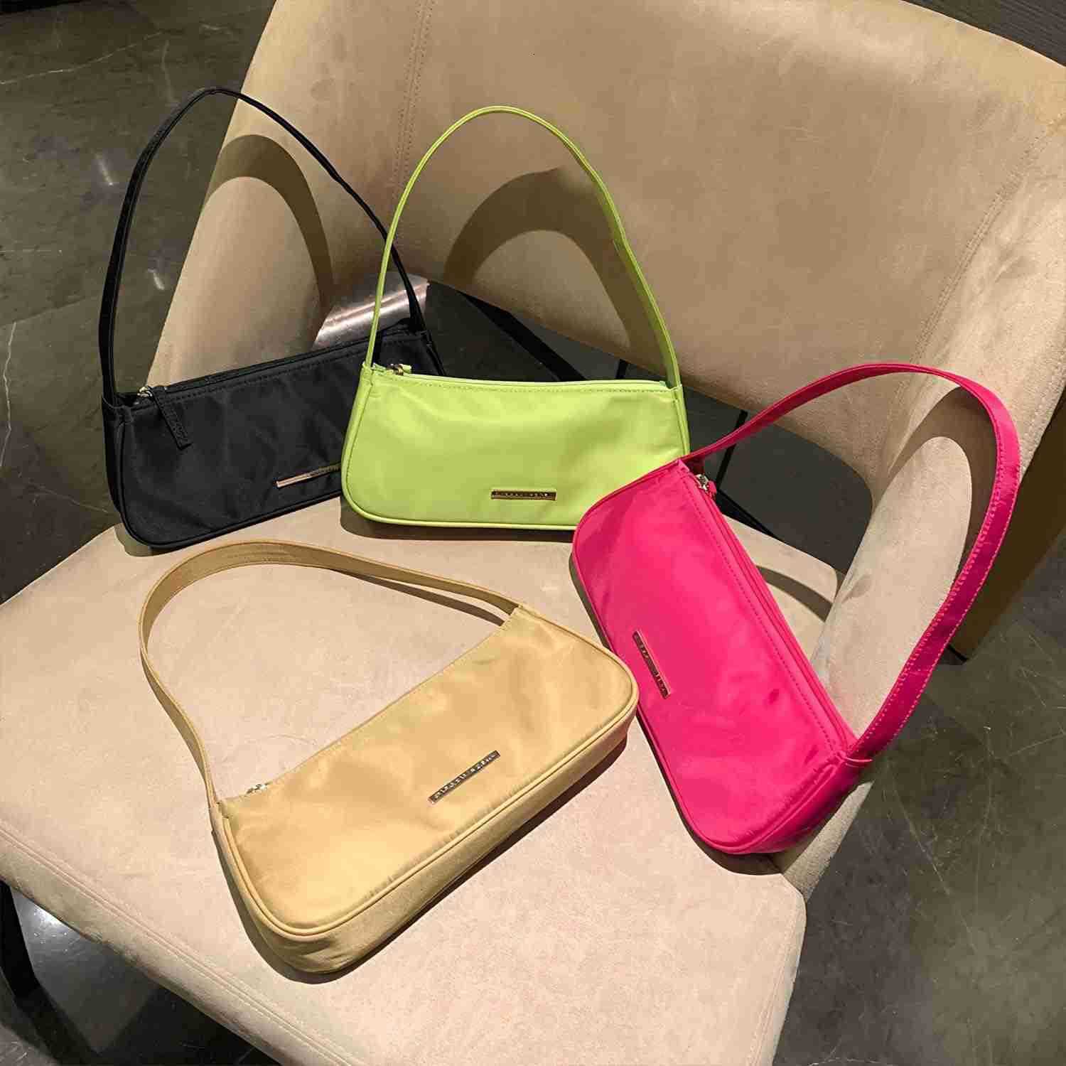 Small Nylon Shoulder Purse for Women Cute mini Under The Arm Bag With Zipper M250903