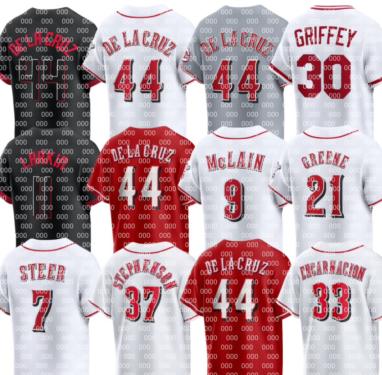 Men Women Reds Jersey Baseball Pete Rose Ken Griffey Jr Elly De La Cruz TJ Friedl Hunter Greene Spencer Steer Tyler Stephenson Matt McLain Blake Dunn 