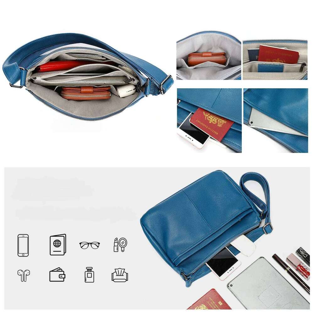 First Layer Cowhide Women's Shoulder Bag Large Capacity Soft Genuine Leather Mother's Crossbody Bag Female Handbag