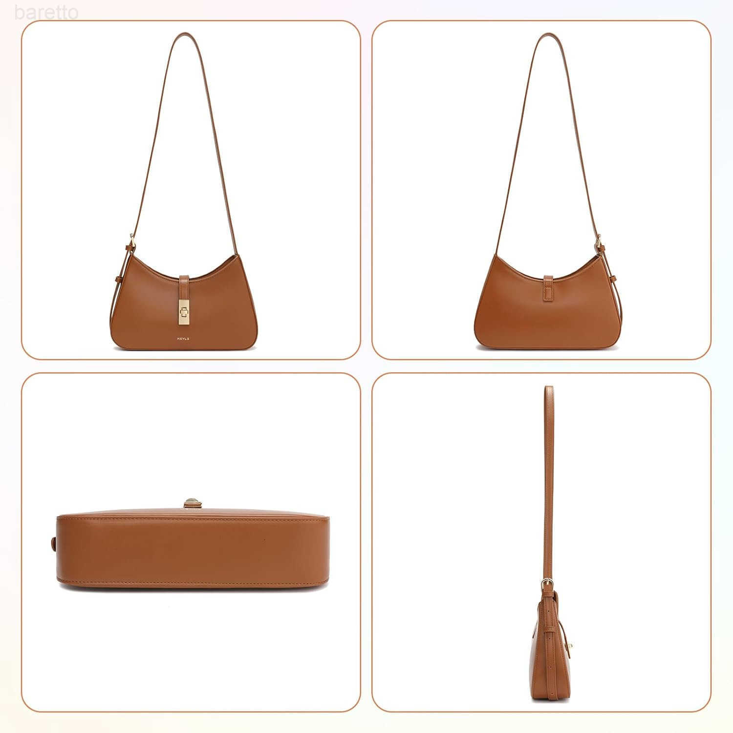 Fashion Shoulder Bag for Women Vegan Leather Adjustable Handbags Hobo Bag Purses with Long Strap M250903