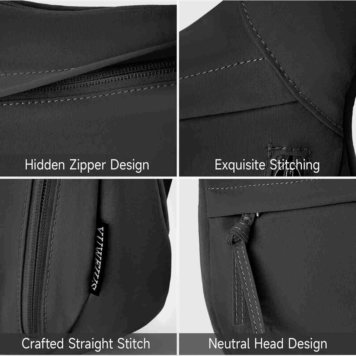 Polyester Crescent Casual Crossbody Bag for Women Shoulder Tote Handbag Sling Dumpling Purse Bag for Outdoor Travel M250903