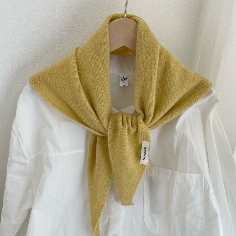 K1798 Lazy style chic knitted wool shawl scarf 100% wool autumn and winter versatile, warm and neck protection