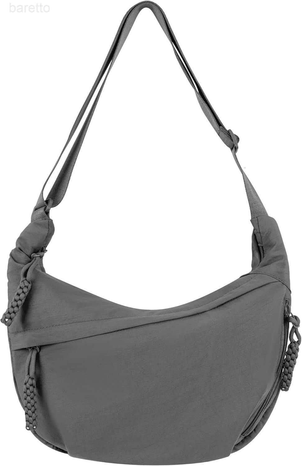 Lightweight Nylon Hobo Bag for Women Men Small Shoulder Bag Crescent Crossbody Bag with Adjustable Strap Casual Bag M250903