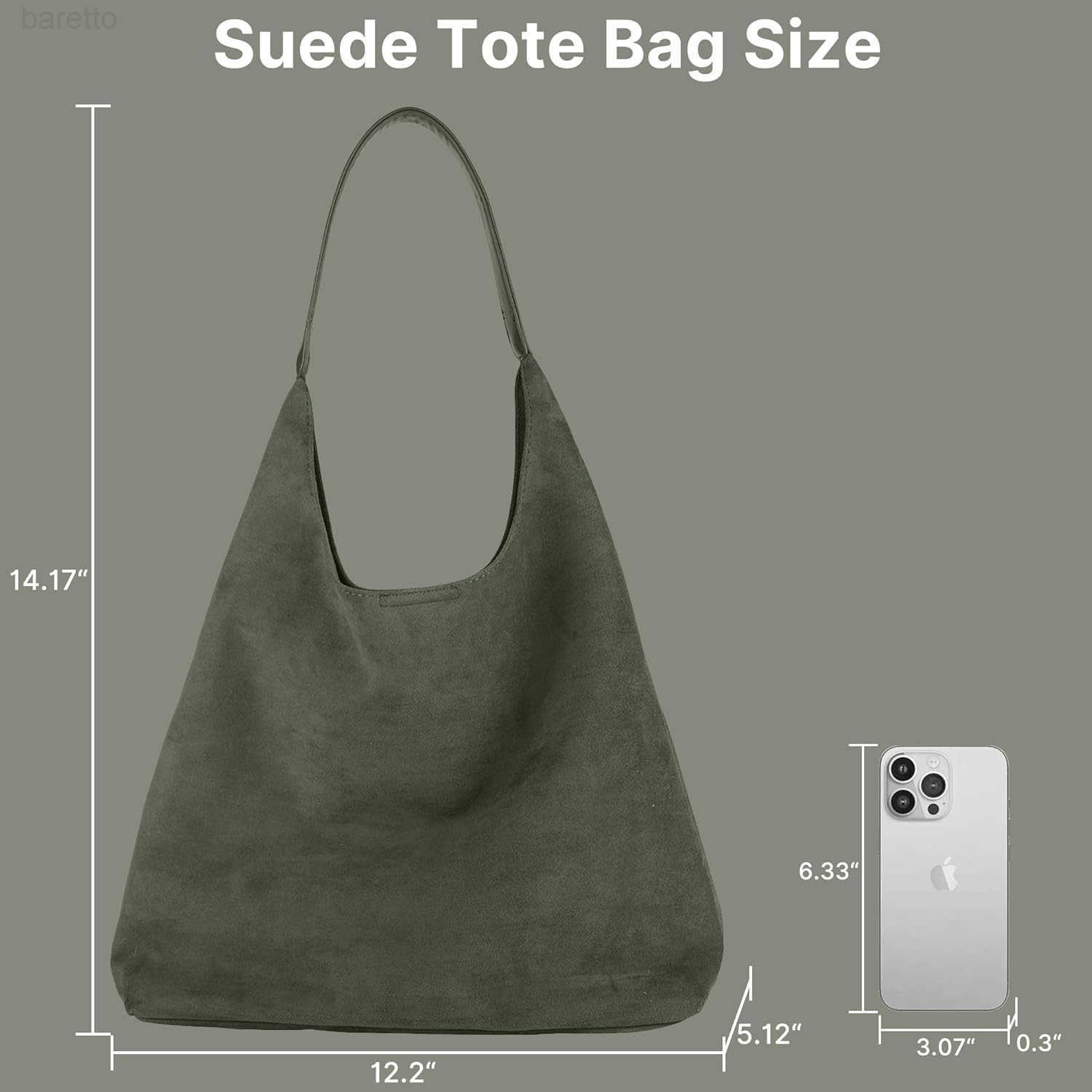 Tote Bag Brown Slouchy Suede Bags for Womens Tote Bag Work Purses Crescent Bag Suede Handbag Travel Winter Fall M250903