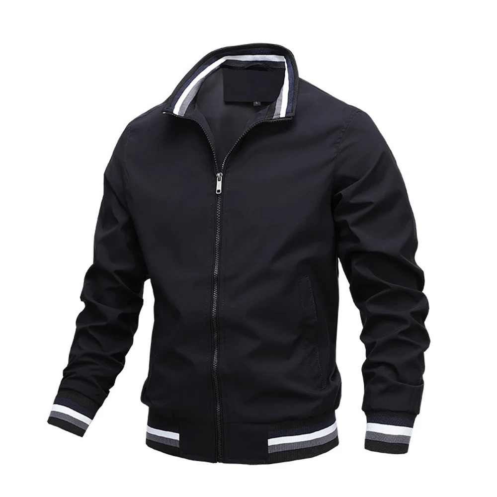 Spring Summer Bomber Jacket Men Black Casual Slim Fit Baseball Mens Jackets Autumn Fashion High Quality for 250903