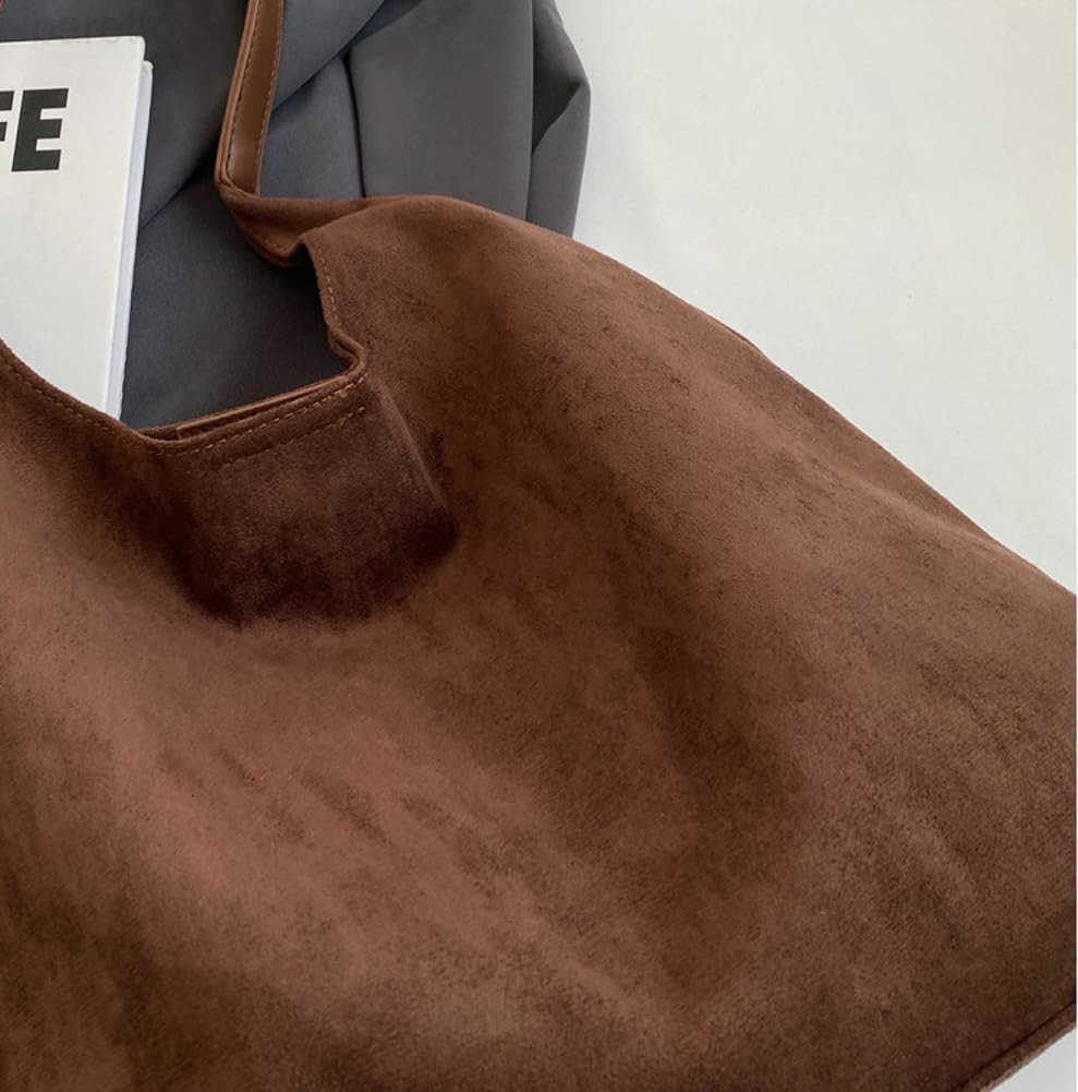 2 Pcs Slouchy Hobo Bag Women Suede Crescent Satchels Shoulder Bag Crossbody Purse Tophandle College Tote Handbag 2025 M250903