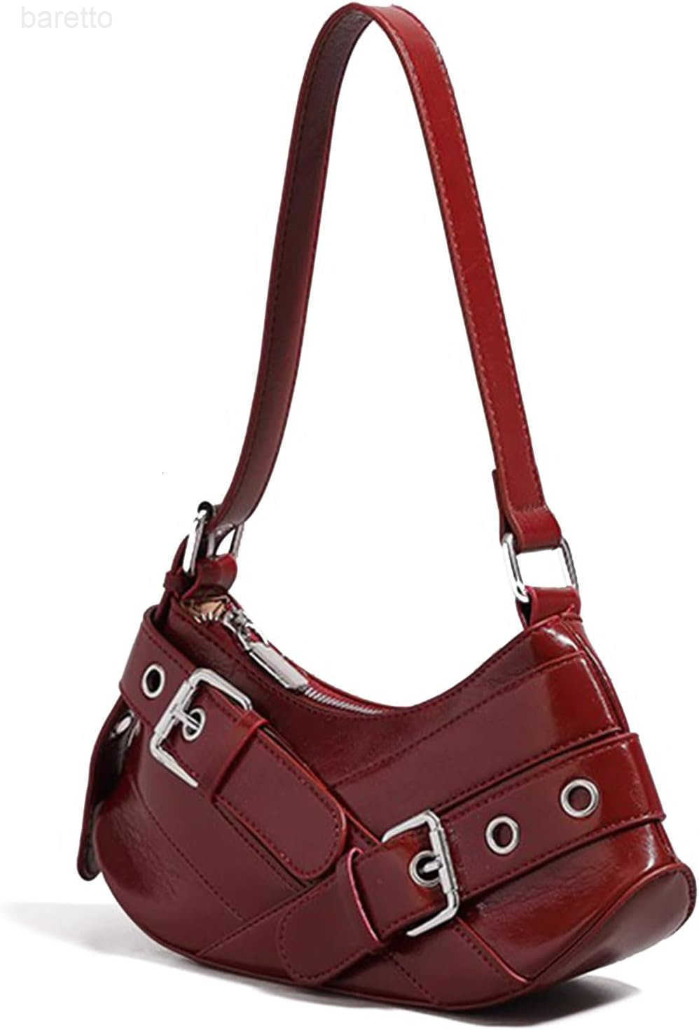 Shoulder Bag for Women Y2k Small Purse Designer Punk Style Hobo Handbags Vegan Leather Trendy Crescent Bags M250903