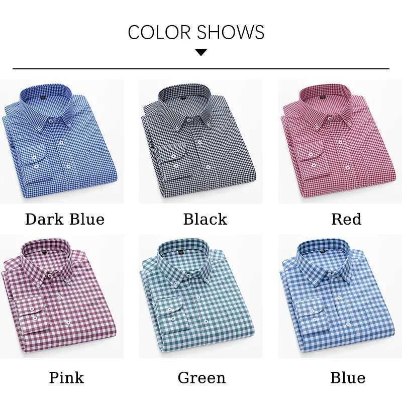 BROWON Brand 2025 Spring Casual Long Sleeves Shirts Men Turndown Collar Business Shirts Mens 100 Cotton Oxford Cloth Tops Man X250903